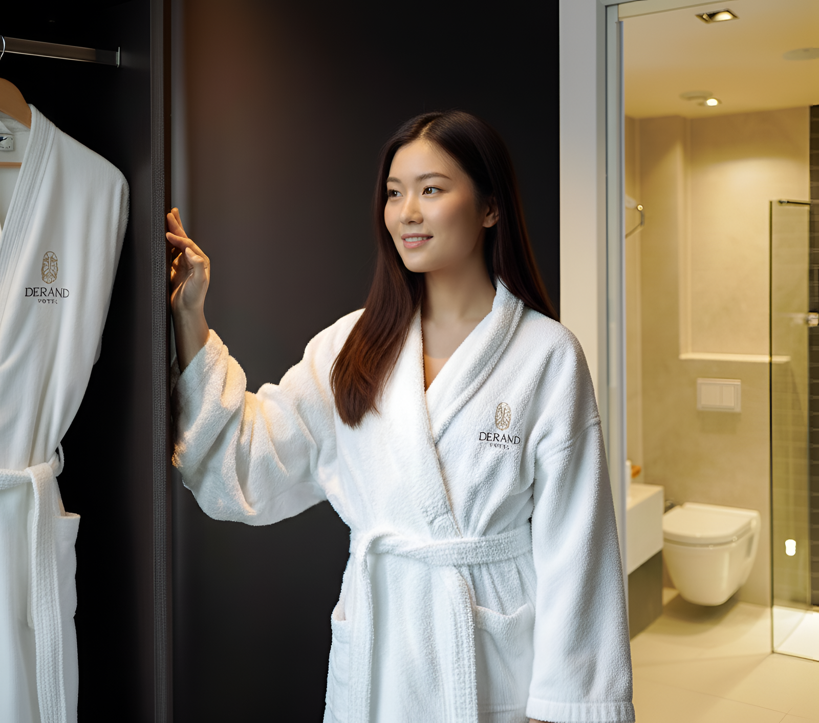 Elegant hotel lighting and interior detail